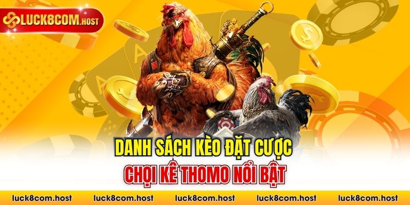 Danh sách kèo đặt cược chọi kê Thomo nổi bật